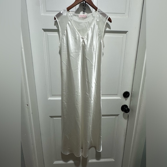 Oscar de la Renta White Satin Slip Dress size Small - Picture 2 of 4